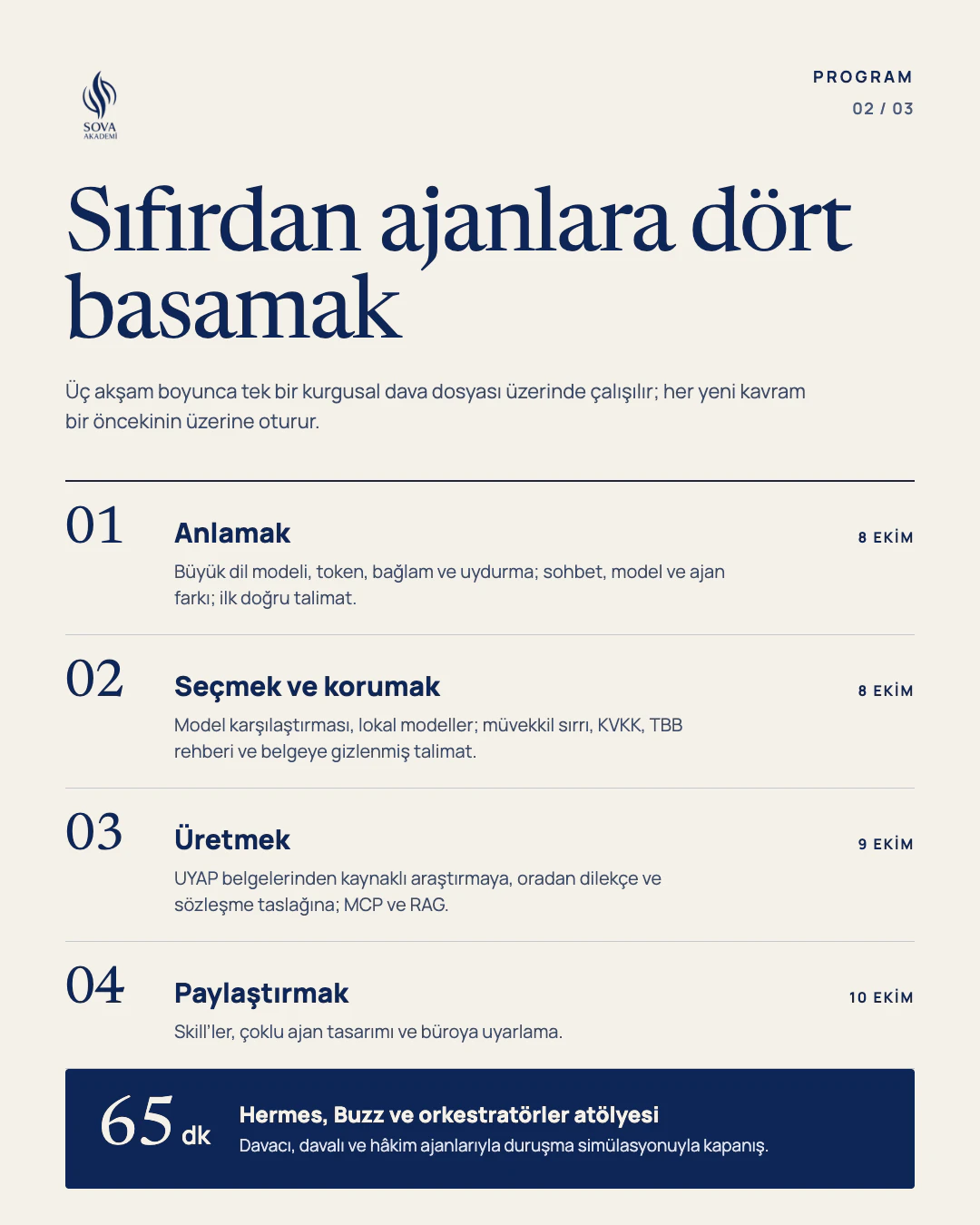 Announcement poster for AI in Legal Practice: From Zero to Agent Systems, page 2