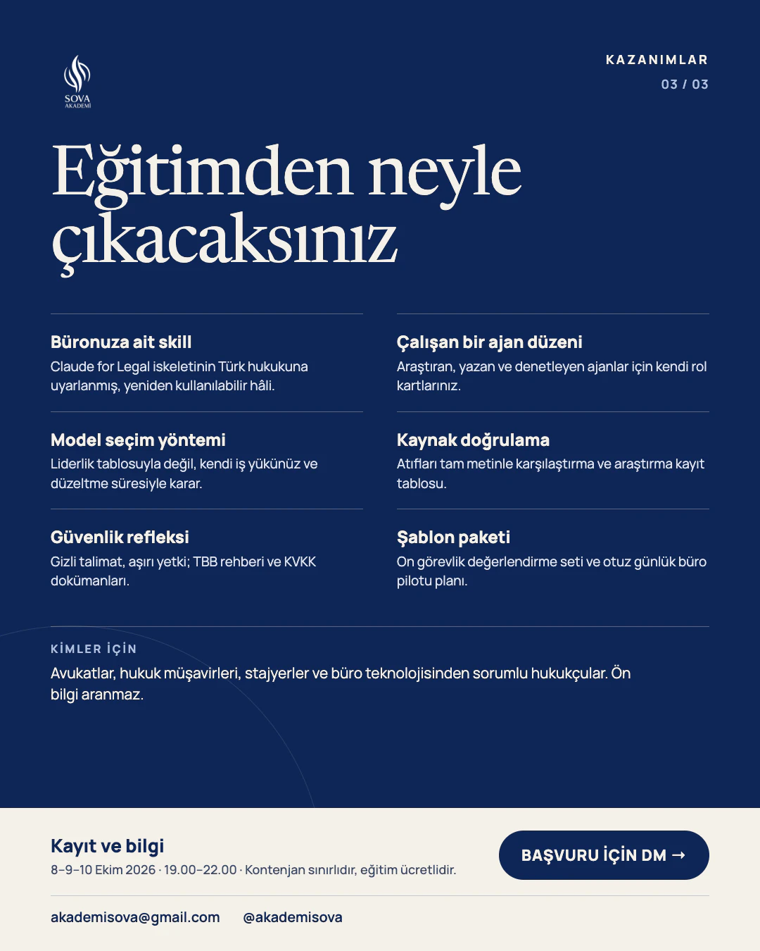 Announcement poster for AI in Legal Practice: From Zero to Agent Systems, page 3